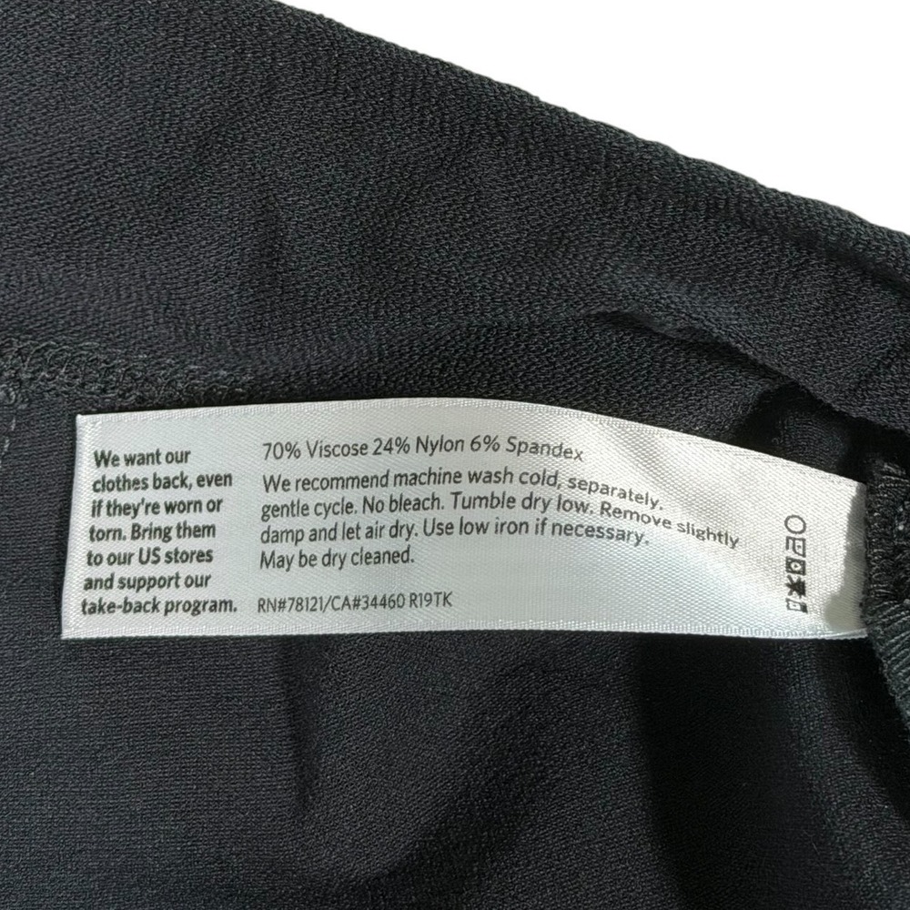 Eileen Fisher Women's Black Viscose Blend Slim Ankle Pants Side Zip Size Small - Picture 5 of 9
